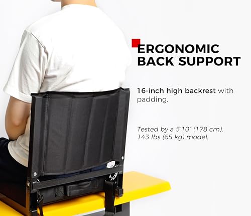 sport beats stadium seats with back support bleacher chairs with back and cushion thick padded bleacher seats includes shoulder strap
