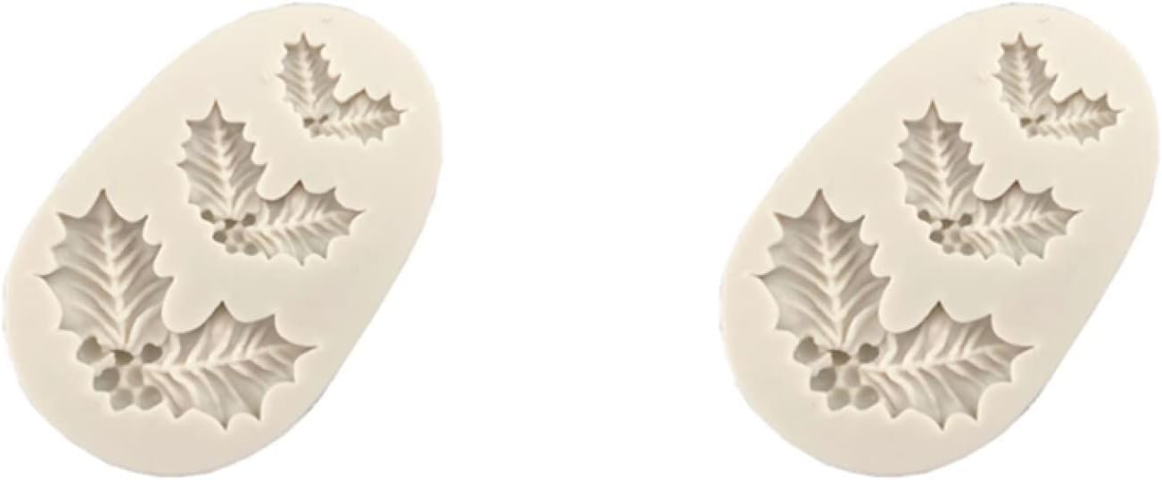 Moule silicone feuille de Noël pour réussir vos décors en pâte à sucre