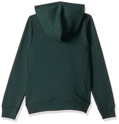 Image of Solid Cotton Fleece Girls Hooded Neck Sweatshirt with Kangaroo Pocket