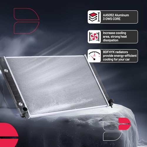 Image of BDFHYK CU13039 Aluminum Radiator for Nissan Murano 2008-2014, for Nissan Quest 2011-2017, 3.5L, 16mm Core