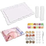 【Mehrzweck Gießharz Silikon Harz Formen】Verwenden Sie diese Epoxidharz Formen, um personalisierte Tablett für Ihre Familie, Freunde, Liebhaber usw. herzustellen. Das Tablett kann ein Tortenständer, Tischdekorationen, ,Wohndekorationen sein und kann auch zum Platzieren von Ringen, Halsketten, Schmuck und für die Familie verwendet werden Und Büroschmuck.