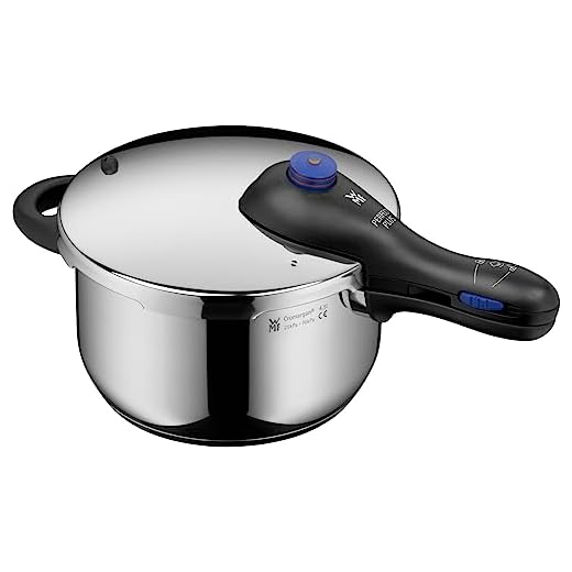 WMF Perfect Plus One Pot - Pentola a pressione a induzione, 4,5 l, con protezione della fiamma, grande segnale di cottura, 2 livelli di cottura, manico con coperchio rimovibile, regolatore di livello