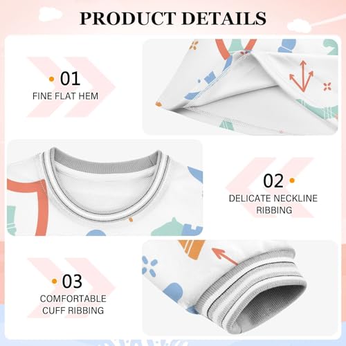 Chess Color Girls Dresses Long Sleeve Sweatshirt Dress for Girls Winter Toddler Casual A Line Dresses Size 2-8T3