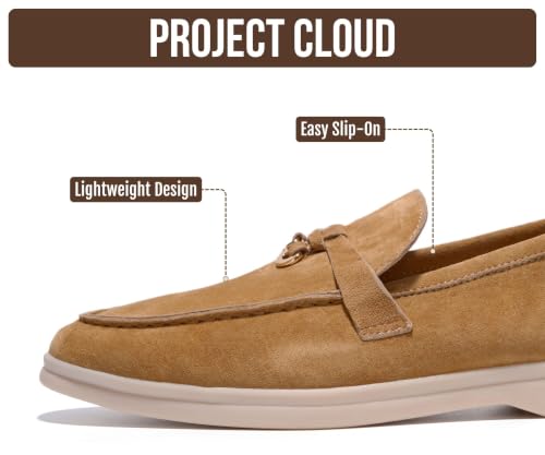 Image of Project Cloud 100% Genuine Leather Slip-on Casual Loafers for Women