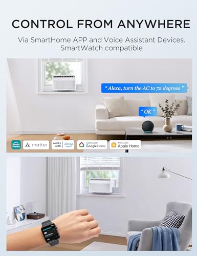 Image of Midea 6,000 BTU U Shaped Smart Inverter Window Air Conditioner - Cools 250 Sq Ft, Ultra Quiet with Open Window Operation - Alexa /Google Assistant Compatible, 37% Energy Savings, Remote (2026 Edition)