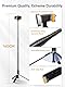Moman IST01 Selfie Stick Stativ, 153cm Aluminium Tragbar Handy Stativ Handyhalter Selfie Stange für Smartphones, All in 1 Selfiestick