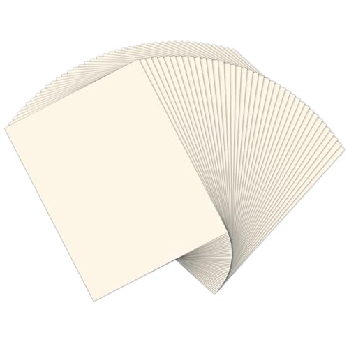 Cream Cardstock 110lb Heavy Weight Cardstock Goefun 50 Sheets Ivory Card Stock Thick Paper for Printing Diploma Invitations Menus DIY Card(300 GSM)
