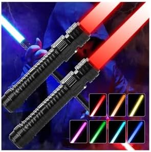 Light Up Swords Saber for Kids,2 pack 7 colors Expandable Light S...