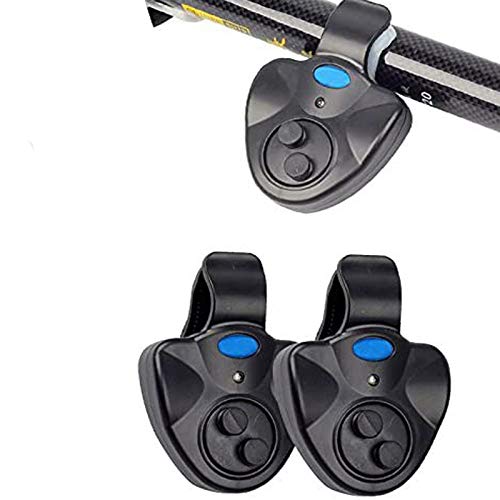 HIMM Détecteur de touche électronique pour la pêche avec alarme et lumière LED à fixer sur la canne à pêche Cover