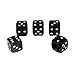 Senzeal 5x Aluminum Dice Valve Stem Caps Car Motorcycle Tire Caps Bicycle Dust Caps Black