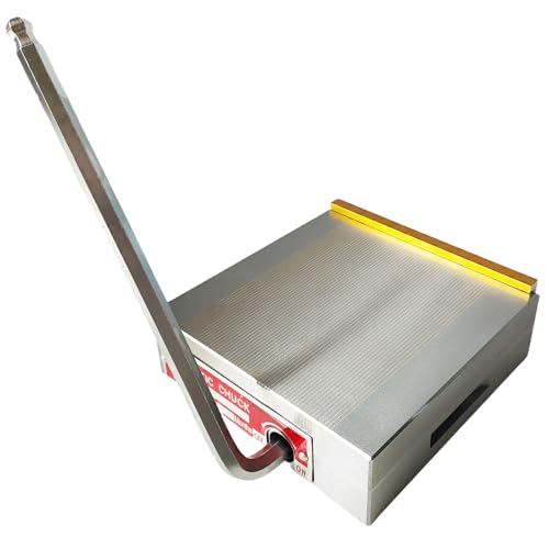 Image of TIANGUOHE 6 * 6inch Permanent Magnetic Chuck, Rectangular Lathe Magnets, 100-120 N/cm² Magnetic Force for Grinding Milling Lathe Workholding