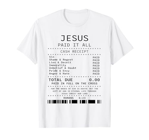 Gesù ha pagato Tutto, codice a Barre Divertente per Il culto Cristiano Maglietta