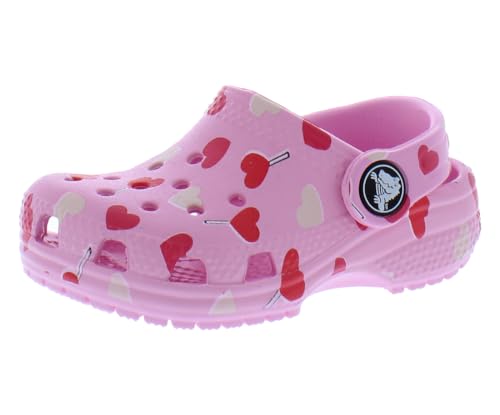 Crocs Unisex Blitzen Lumberjack Plaid Lined Clog, Pink Heart Multicolor, 8 Toddler