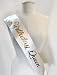 Tryke Co. Birthday Sash"Birthday Queen" White Satin with Gold Foil Printing - 13th, 16th, 18th, 21st, 30th, 40th, 50th Elegant Birthday Supplies For Birthday Girl