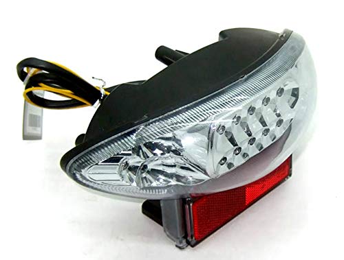MZS Tail Light LED Integrated Turn Signal Blinker Compatible with GSXR 1300 GSXR1300 1999-2007 | GSX600 GSX600F GSX750 GSX750F 2003-2006 Clear