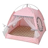 Matériau : tente pour animal de compagnie fabriquée en tissu doux et confortable, respirant et durable, robuste et stable pour garantir une utilisation à long terme