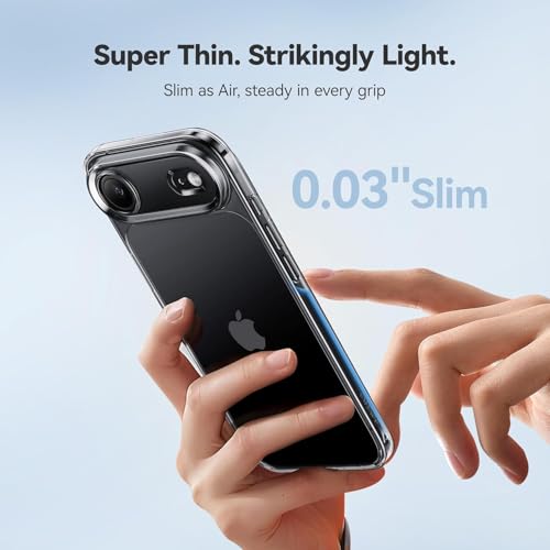 Image of REALCASE Stylish Silicone Back Cover Case for iPhone 17 Air | Scratch Resistant Protective Crystal Clear Transparent Shock Proof Bumper Back Cover Case for iPhone 17 Air