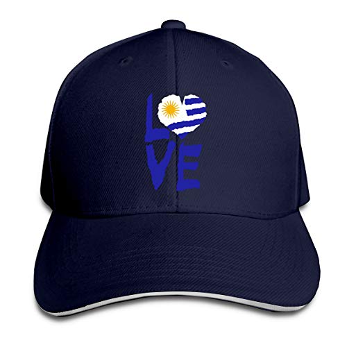 Amour Uruguay Drapeau Casquette de Baseball réglable Sandwich Casquette Denim Papa Chapeau Camionneur Chapeau Hip Hop Cowboy Chapeau pour Hommes Femmes