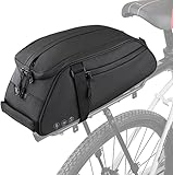 Multifunktionale und vielseitige Anwendung --- Kann nicht nur als Fahrradgepäckträgertasche verwendet werden, sondern ist auch eine elegante Umhängetasche für Pendler, wenn Sie den versteckten Schultergurt herausnehmen und einhaken. Darüber hinaus kann die bequeme Griffschlaufe auch eine Handtasche sein. Sie können es jederzeit einfach mitnehmen, wenn Sie mit dem Fahren fertig sind.