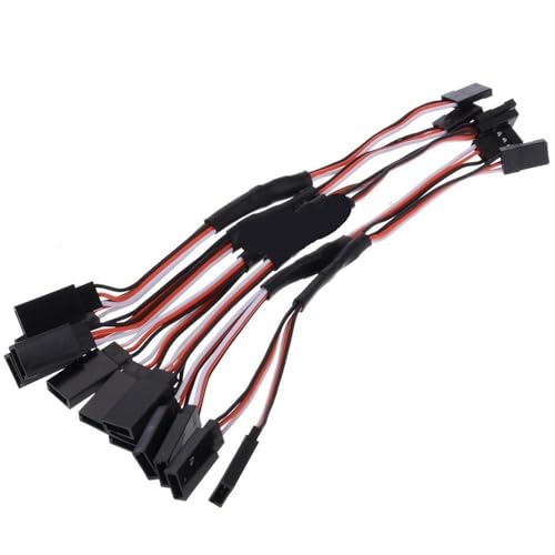 Cables de extensión servo en Y de 30cm compatibles con receptores de aeromodelismo