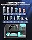 Dlyfull Batterietester für alle Batterien,Magnetischer Universal LCD BatteryCheck für AAA AA C D 9V&Knopfzellen,Einfacher Wiederaufladbarer Battery Tester für 1,2V 1,5V 3V und 3,7V,Mit USB-C Kabel