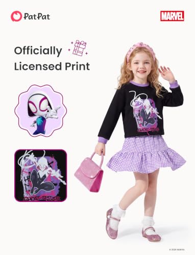 Image of Disney Girls' 2-Piece Outfit Sweatshirt Top & Pleated Skirt Set 2-9Y