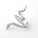 Ogquaton Mujeres Anillo de Plata de Apertura Tamaño Ajustable Anillos Forma Animal...