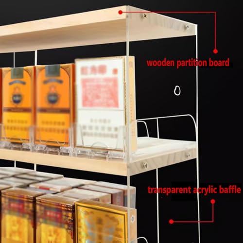 Exhibidor de cigarrillos de acrílico transparente rectangular 6