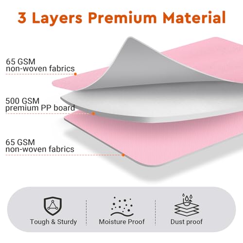 Image of StorageTastic 2 Pack Bed Sheet Closet Organizers and Storage,Sturdy Foldable Storage Containers with Window and Label,Storage and Organization for Bedding Sheets,Duvet Covers,Blankets (Pink)