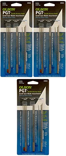 Olson Saw PG49802 Precision Ground Scroll Saw Blade Pack of 3