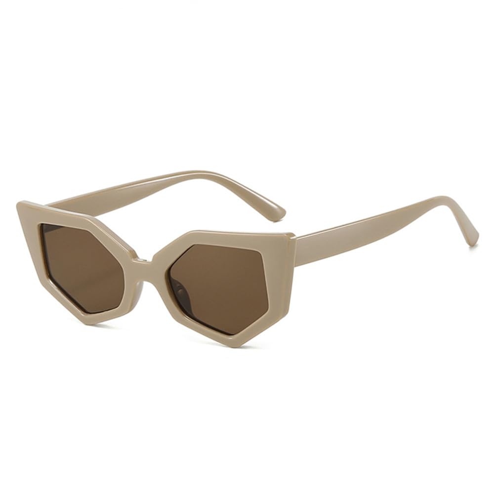 Retro unregelmäßige Polygon Cat Eye Sonnenbrille Damen Shades UV400