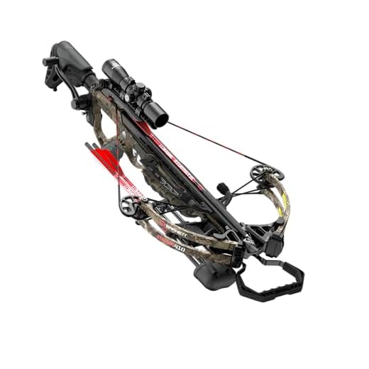 BARNETT Stalker 410 Arbalète avec CCD installé, 410FPS, lunette de visée multi réticule 4x32, 2 flèches Headhunter, avec kit furtif.