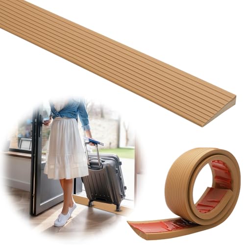 Rampa per Soglia, 90 X 5 X 1CM Rampa Robot Aspirapolvere, in PVC, Superficie Antiscivolo Rampa per Sedia a Rotelle, Passeggini, Deambulatori o Scooter