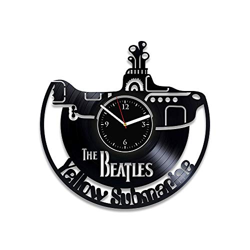 Clock Yellow Submarine For Man Beatles Clock Rock Music Wall Clock Vintage Beatles 12 Inch Clock Beatles Xmas Idea For Fan Rock Band Vinyl Wall Clock Music Art