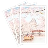 ミニサンタ グリーティングライフ クリスマス カード 3枚セット 和風 姫路城 SJ-77-AM