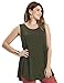 LARACE Tank Tops for Women Plus Size Sleevelss Tunic Casual Summer Clothes Swing Shirts for Leggings (L, Army Green)