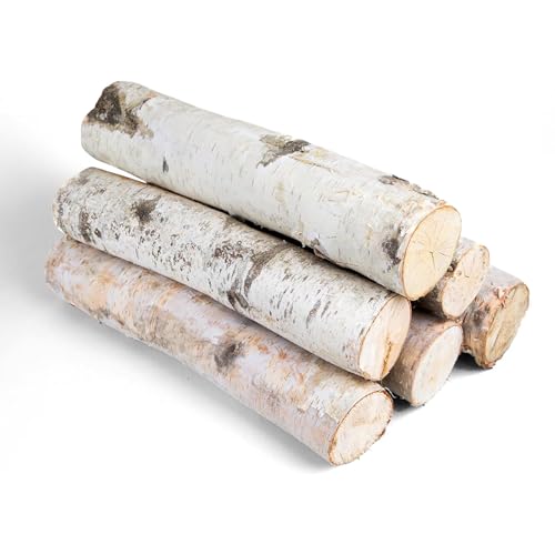 17 Inch Natural Birch Logs - Decorative Dried...