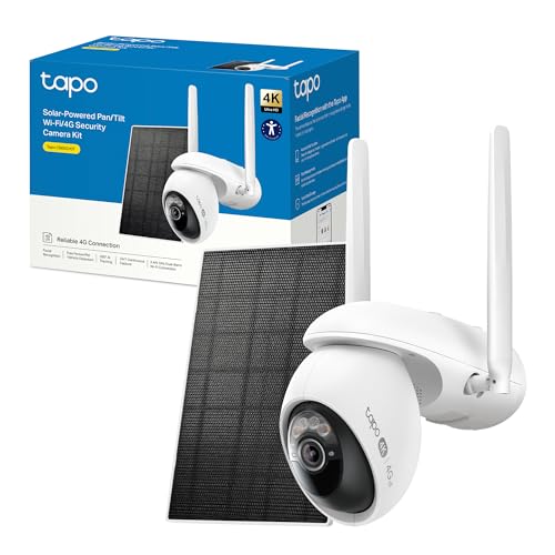 Tapo C665G KIT 4K 8MP Telecamera da Esterno 4G LTE Pannello Solare 360° PTZ