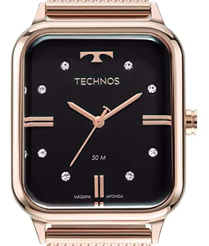 Relógio Technos Fashion Feminino Rosé Pulseira Aço Rosé