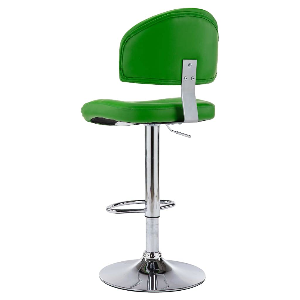 Set di 2 sedie girevoli in finta pelle verde per cucina Island Counter Dining Room