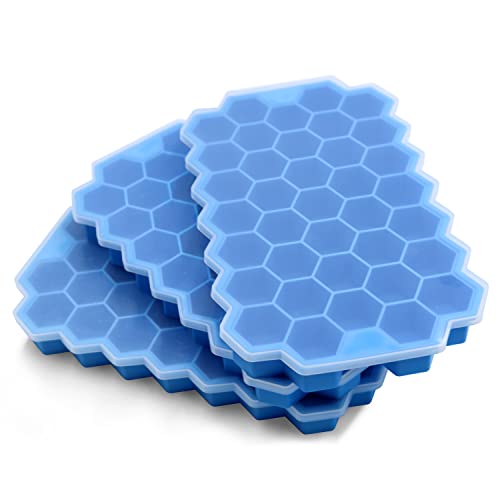 Ice Cube Trays for Freezer with Lid-3 Packs Silicone Ice Cube Tray with Lid Ice Maker,Easy-Release Reusable Ice Cube in Organizer Bins or Ice Bucket for Cocktail bar or Iced Coffee Cup by BIDFUL - Used condition - US$8.78