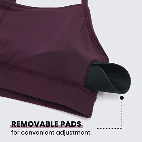 image for CRZ YOGA Butterluxe Womens Y Back Sports Bra - Padded Racerback Low Im