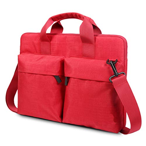 Wasserdicht Notebook Tablet Tasche Tragbarer Laptoptasche Laptophülle Notebooktasche Laptop Umhängetasche Für HP Acer Lenovo Asus Dell,Rot,15