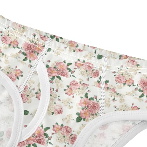 Boys' Exclusive Briefs Toddler Underwear 95% Combed Cotton Boxerbriefs 2T Soft Floral Pattern 124