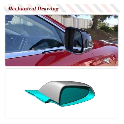 Coque rétroviseur pour Tesla Model S solution anti-rayures porte