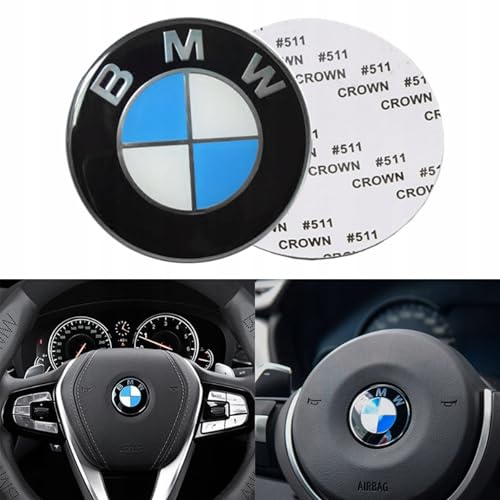 BMW emblème Logo 45 mm Roue de direction centre Casquette Badge Sticker (36131181082)