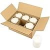 Stonebriar Tall 3 x 4 Inch 50 Hour Long Burning Unscented Wax Flat Top Pillar Candles, White, 6 Pack