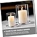 ULTECHNOVO Clear Candle Holder Sleeve High Borosilicate Glass Tube Shade Transparent Design for Versatile Home Decoration and Projects for All Candle