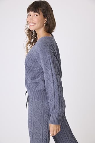 PJ Salvage Women's Cable Crew Lounge Long Sleeve Top3
