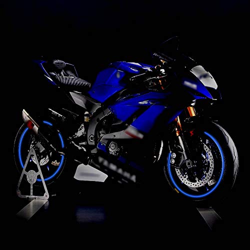 Image of TOMALL 18pcs Lengthen 16 inch-19 inch Reflective Wheel Rim Stripe Decal for Motorcycle Wheels Car Cycling Bike Bicycle Night Reflective Safety Decoration Stripe Universal Reflect Stickers for Car (Blue)